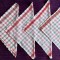Set 4 servete de masa anii 70 cusute pe 2 laturi, 40x41 cm