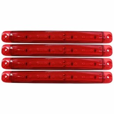 Lampa gabarit cu 12 LED-uri 12/24V set 4buc Cridem - Rosu Garage AutoRide foto