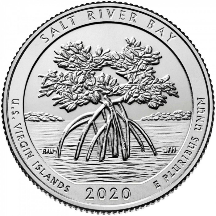 SUA - QUARTER SALT RIVER , VIRGIN ISLANDS 2020 S - UNC / SERIA PARCURI NAT.