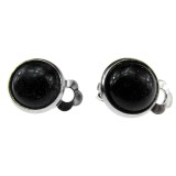Cumpara ieftin Cercei clips cu Piatra Soarelui albastra 10 MM