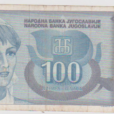 BANCNOTA 100 DINARI 1992 JUGOSLAVIA