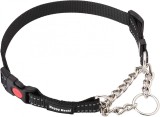 Zgarda pentru caine Pettom, nailon/metal, negru, marimea M, 40-55 cm