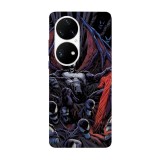 Husa compatibila cu Huawei P50 model Hi I&amp;#039;m venom, Silicon, TPU, Viceversa, Transparent, Carcasa