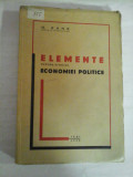 Cumpara ieftin ELEMENTE PENTRU STUDIUL ECONOMIEI POLITICE - G. ZANE - Iasi, 1938