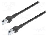 Cablu patch RJ45 Belden SF/UTP Cat 5e 3m litat PVC negru