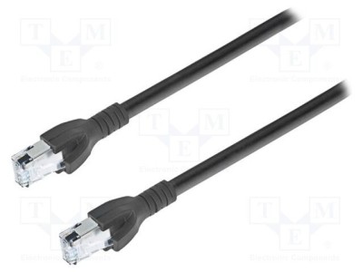 Cablu patch RJ45 Belden SF/UTP Cat 5e 3m litat PVC negru foto