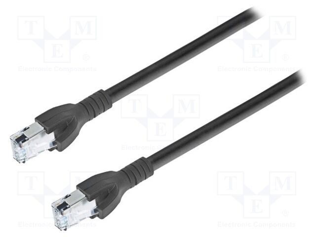 Cablu patch RJ45 Belden SF/UTP Cat 5e 3m litat PVC negru