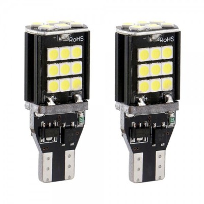 Set 2 x Becuri auto LED SMD, T 15 15W, Canbus foto