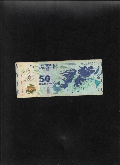 Argentina 50 pesos 2015 seria20205823 graffiti