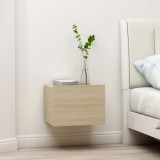 vidaXL Noptiere, 2 buc., stejar sonoma, 40x30x30 cm, lemn prelucrat