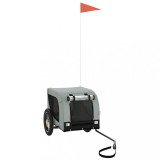 Cumpara ieftin Remorca bicicleta animale companie, gri/negru, oxford/fier