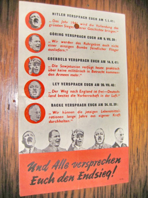 B85-I-3Reich-Manifest propaganda nazist pentru radioul german. foto