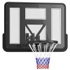 SPORTNOW Panou de baschet mural panou basket cu placă incasabilă cerc din oțel și plasă anti-rupere 110L x 75H cm negru | Aosom Romania