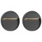 Gossi lampi de perete led de exterior, 2 buc., negru, 3 w, rotund