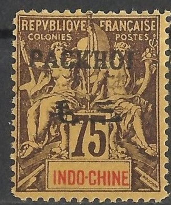 INDO-CHINA FRANCEZA / SUPRATIPAR PACKHOI - 1902 MLH