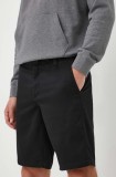 Armani Exchange pantaloni scurti barbati, culoarea negru