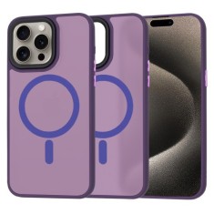Husa pentru iPhone 15 Pro Max - Techsuit HaloFrost&nbsp;MagSafe Series - Deep Purple
