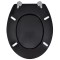 Capac WC, negru, MDF, model simplu - 5