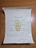 brevet cu semnatura lui gheorghe gheorghiu dej - din anul 1962