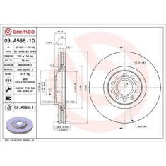 Set disc frana Audi A4 B5 (8d2) 11.94-12.01, A4 B7 (8ec) 11.04-01.09, A4 B7 Avant (8ed) 11.04-11.08, A4 B7 Convertible (8he) 01.02-01.10, A6 C5 (4b2)