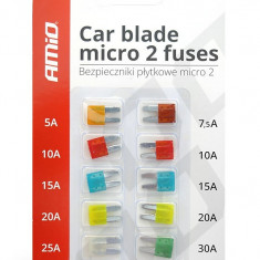 Set 10 Buc Sigurante Fuzibile Auto Micro Amio 02331