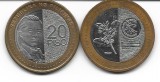 Filipine moneda 20 Piso 2020 - 2021 bimetalica