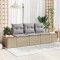 vidaXL Set de canapele pentru grădină cu pernă Bej Rattan poli 3348016