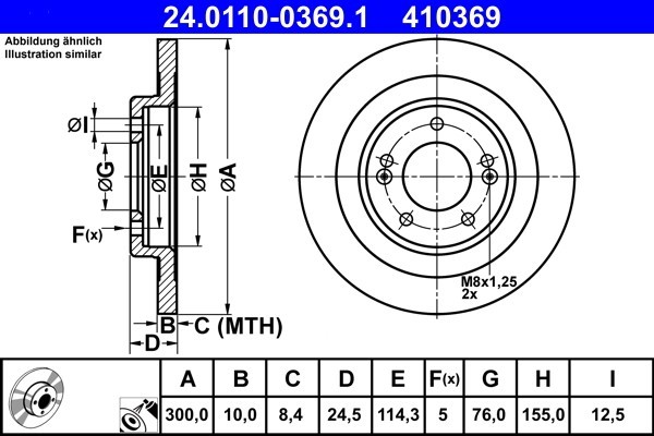 ATE 24.0110-0369.1 Disc frana