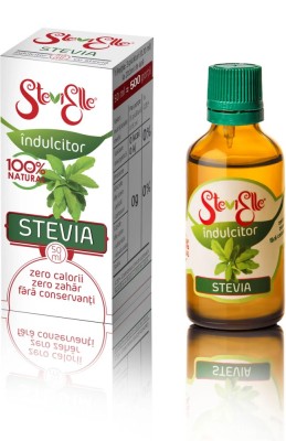 &amp;Icirc;ndulcitor cu stevia Stevielle, 50ml, 500 de porții foto