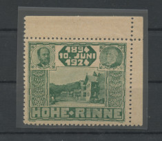 1924-HOHE RINNE,ABKLATSCH(IMPRESIUNE IN OGLIDA PE VERSO),NELISTAT RRRRR++ foto