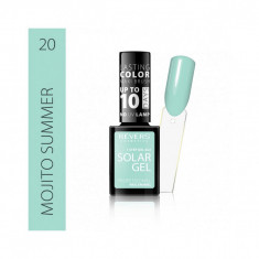 Lac de unghii Solar Gel, Revers, 12 ml, albastru, nr 20, mojito summer