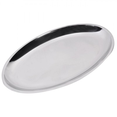 Platou Metalic Oval, 30cm, Argintiu foto