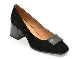 Pantofi EPICA negri, 4L109, din piele intoarsa
