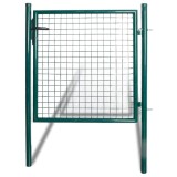 Cumpara ieftin Poarta de gard cu o singura usa 100x100 cm, otel vopsit in camp electrostatic