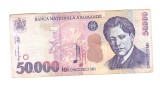 Bancnota 50000 lei 2000, circulata, stare buna
