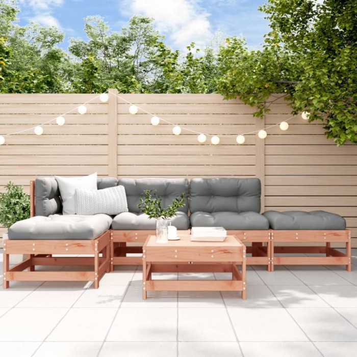 Gossi set mobilier de gradina cu perne, 6 piese, lemn masiv douglas