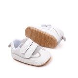 Adidasi albi cu gri pentru bebelusi - Waves (Marime Disponibila: 3-6 luni