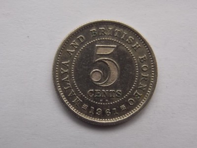 5 CENTS 1961 K N - MALAYA AND BRITISH BORNEO foto