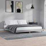 Cadru de pat, gri sonoma, 150x200 cm, lemn prelucrat, vidaXL