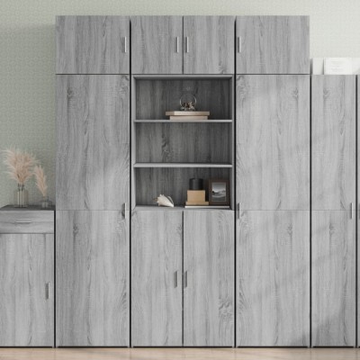 Gossi dulap inalt, gri sonoma, 70x42,5x185 cm, lemn prelucrat foto