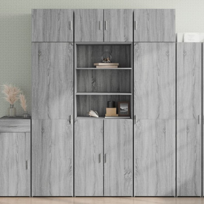 Gossi dulap inalt, gri sonoma, 70x42,5x185 cm, lemn prelucrat
