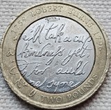 2 pounds 2009 Marea Britanie, Robert Burns, km#1116