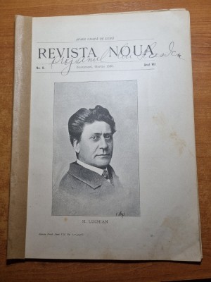 revista noua - martie 1895-n.luchian,cheile bacului b.p. hasdeu,teatrul national foto