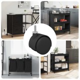 vidaXL Roți 12 pcs Negru 40,1 x 40,1 x 37,8 mm PP și fier 864777