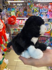 Pisica Alb cu Negru - Jucarie Plus Wild Republic 13 cm nat geo