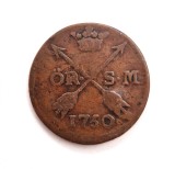 moneda rara SUEDIA 1 Ore 1730 _ km 416 _ tiraj mic 29,75 mm