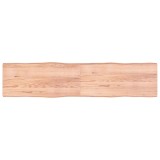 vidaXL Blat masă, 220x50x(2-4) cm, maro, lemn tratat contur organic