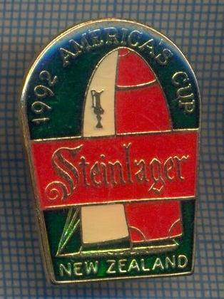 AX 988 INSIGNA -1992 AMERICA&#039;S CUP STEINLAGER -NEW ZEALAND -PENTRU COLECTIONARI