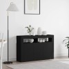 Bufet Negru Lemn Ingineresc 116 x 30 x 75 cm Bufet Rectangular