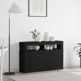 VidaXL Bufet Negru Lemn Ingineresc 116 x 30 x 75 cm Bufet Rectangular